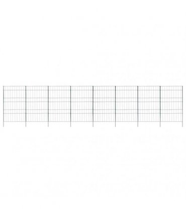 vidaXL Pond Fence Set 8 pcs Green 50 x 80 cm Steel
