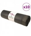 vidaXL Bin Bags with Drawstrings 250 pcs Black 120 L
