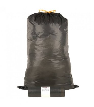 vidaXL Bin Bags with Drawstrings 250 pcs Black 120 L