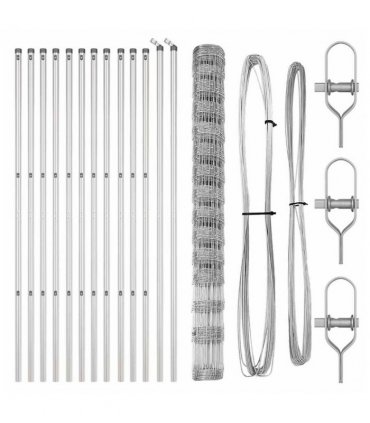 vidaXL Ground Fix Welded Wire Fence 25 x 1.6 m Galvanised Steel Silver
