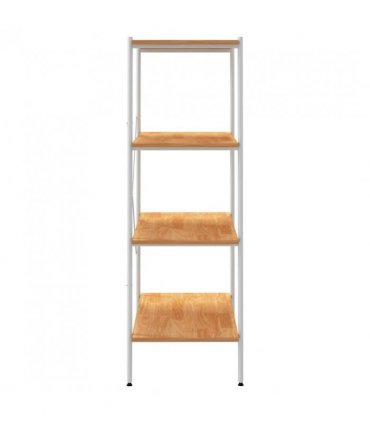 vidaXL 4-Tier Shelving Unit White and Oak 80x40x130 cm