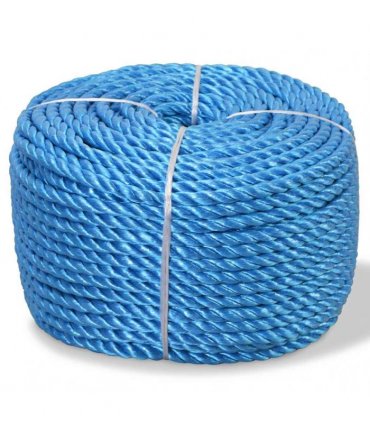 vidaXL Twisted Rope Polypropylene 10 mm 500 m Blue
