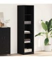 vidaXL Wardrobe with Shelf Black Oak 50 x 50 x 200 cm Engineered Wood