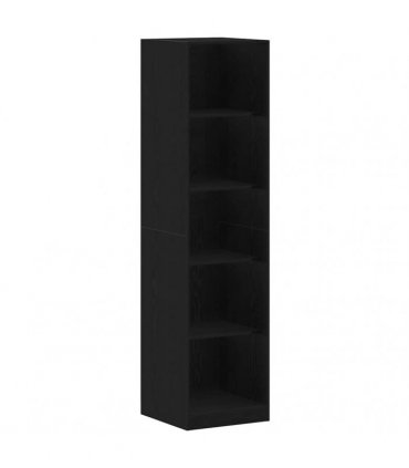 vidaXL Wardrobe with Shelf Black Oak 50 x 50 x 200 cm Engineered Wood