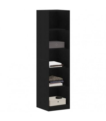 vidaXL Wardrobe with Shelf Black Oak 50 x 50 x 200 cm Engineered Wood