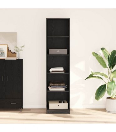 vidaXL Wardrobe with Shelf Black Oak 50 x 50 x 200 cm Engineered Wood