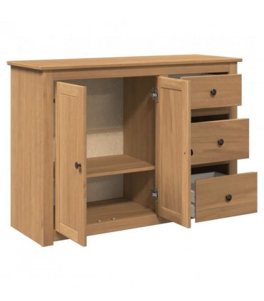 vidaXL Sideboard with Drawers PANAMA 112x40x80 cm Solid Wood Pine