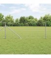 vidaXL Welded Wire Fence with Spikes 25 x 0.8 m Galvanised Steel Mesh