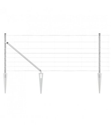 vidaXL Welded Wire Fence with Spikes 25 x 0.8 m Galvanised Steel Mesh