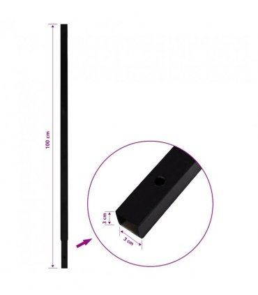 Ground Drill Extension Tube 4 x 1 m Tube Connection Steel