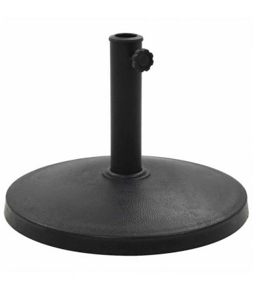 vidaXL Parasol Base Round Polyresin 10 kg Black