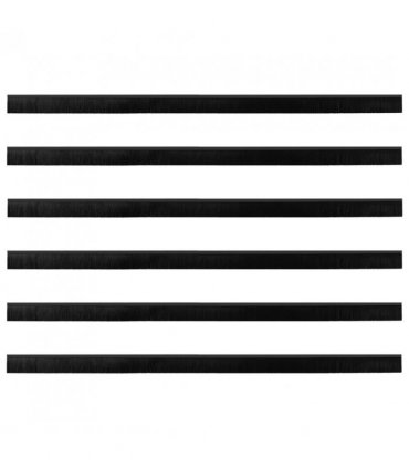 vidaXL Self-adhesive Door Brush Seals 6 pcs Black 100 cm