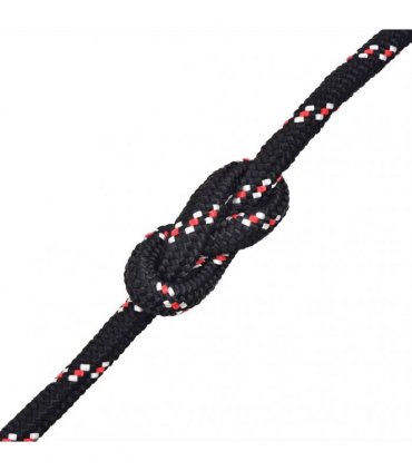 vidaXL Marine Rope Polypropylene 18 mm 50 m Black