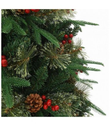 vidaXL Artificial Hinged Christmas Tree Green 150 cm PVC, PE and Steel