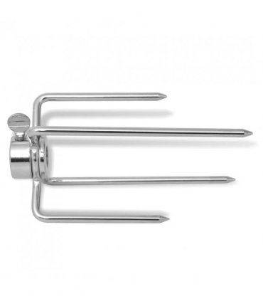 vidaXL BBQ Rotisserie Spit Forks 2 pcs Steel
