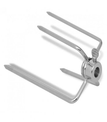 vidaXL BBQ Rotisserie Spit Forks 2 pcs Steel