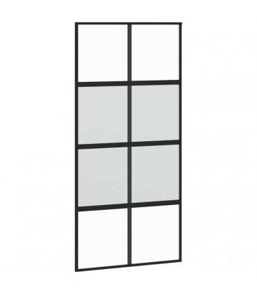 vidaXL Sliding Door with Hardware Set 90x205 cm Tempered Glass and Aluminium