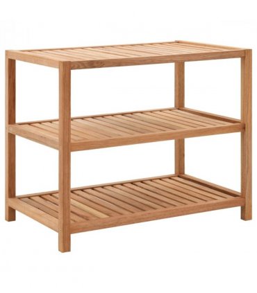 vidaXL Bathroom Shelf Solid Walnut Wood 65x40x55 cm