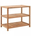 vidaXL Bathroom Shelf Solid Walnut Wood 65x40x55 cm
