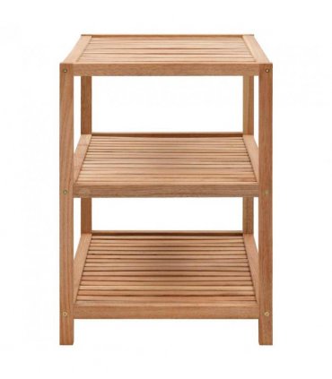 vidaXL Bathroom Shelf Solid Walnut Wood 65x40x55 cm