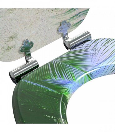 vidaXL Soft-Close Toilet Seat Green 44 x 38 cm MDF board