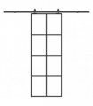vidaXL Sliding Door with Hardware Set 76x205 cm ESG Glass&Aluminium