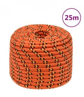 vidaXL Boat Rope Orange 12 mm 25 m Polypropylene