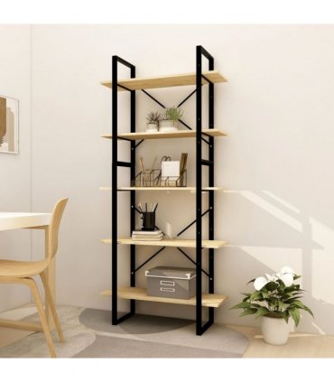 vidaXL 5-Tier Book Cabinet 80x30x175 cm Pinewood
