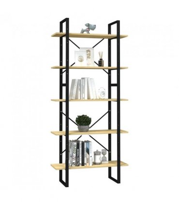 vidaXL 5-Tier Book Cabinet 80x30x175 cm Pinewood