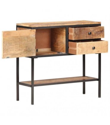 vidaXL Sideboard 85x30x80 cm Rough Mango Wood