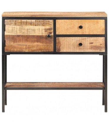 vidaXL Sideboard 85x30x80 cm Rough Mango Wood