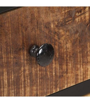 vidaXL Sideboard 85x30x80 cm Rough Mango Wood