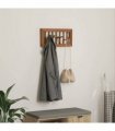 vidaXL Coat Hook Natural 50 x 10 x 25 cm Solid Mahogany Wood