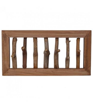 vidaXL Coat Hook Natural 50 x 10 x 25 cm Solid Mahogany Wood