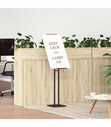 vidaXL Trade Show Displays Black 26.5 x 26.5 x 150 cm Steel