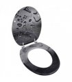 Toilet Seat with MDF Lid Water Drop Design