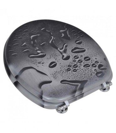 Toilet Seat with MDF Lid Water Drop Design