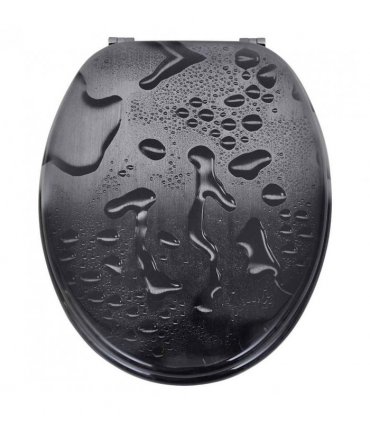Toilet Seat with MDF Lid Water Drop Design