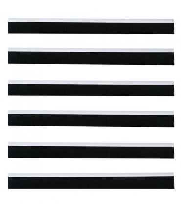 vidaXL Self-adhesive Door Brush Seals 6 pcs White 100 cm