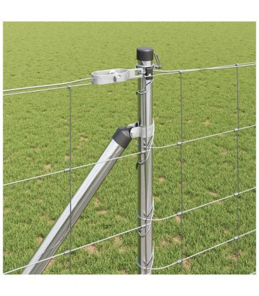 vidaXL Welded Wire Fence with Spikes 25 x 1.2 m Galvanised Steel Mesh