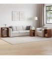 vidaXL Accent Table with Shelf 3 pcs Brown Solid Mahogany Wood