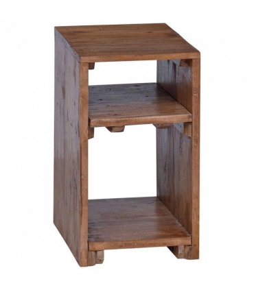 vidaXL Accent Table with Shelf 3 pcs Brown Solid Mahogany Wood