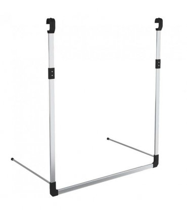 vidaXL Telescopic Wardrobe Hanging Rail Silver