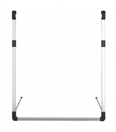 vidaXL Telescopic Wardrobe Hanging Rail Silver