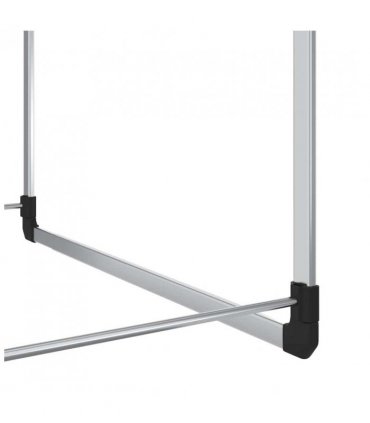 vidaXL Telescopic Wardrobe Hanging Rail Silver
