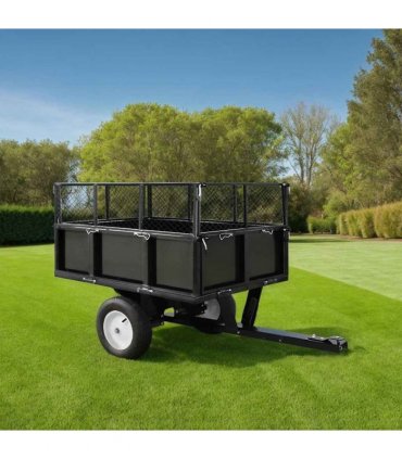 vidaXL Tipping Trailer for Lawn Mower 300 kg Load