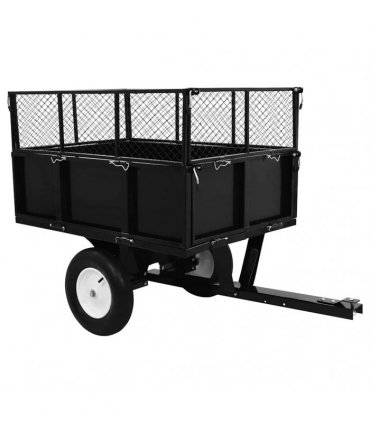 vidaXL Tipping Trailer for Lawn Mower 300 kg Load