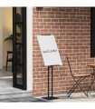 vidaXL Trade Show Displays 2 pcs Black 26.5 x 26.5 x 150 cm Steel
