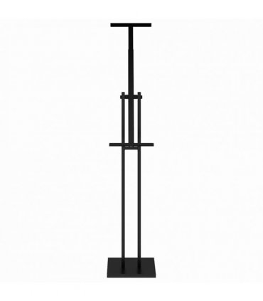 vidaXL Trade Show Displays 2 pcs Black 26.5 x 26.5 x 150 cm Steel
