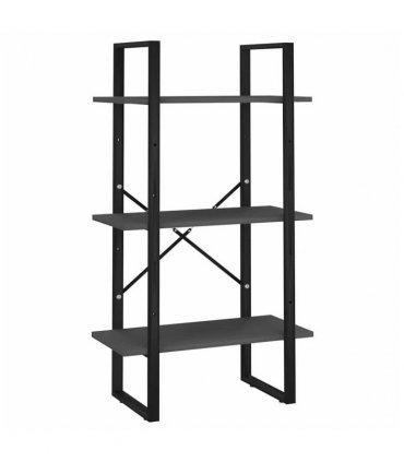 vidaXL 5-Tier Book Cabinet Grey 60x30x175 cm Engineered Wood